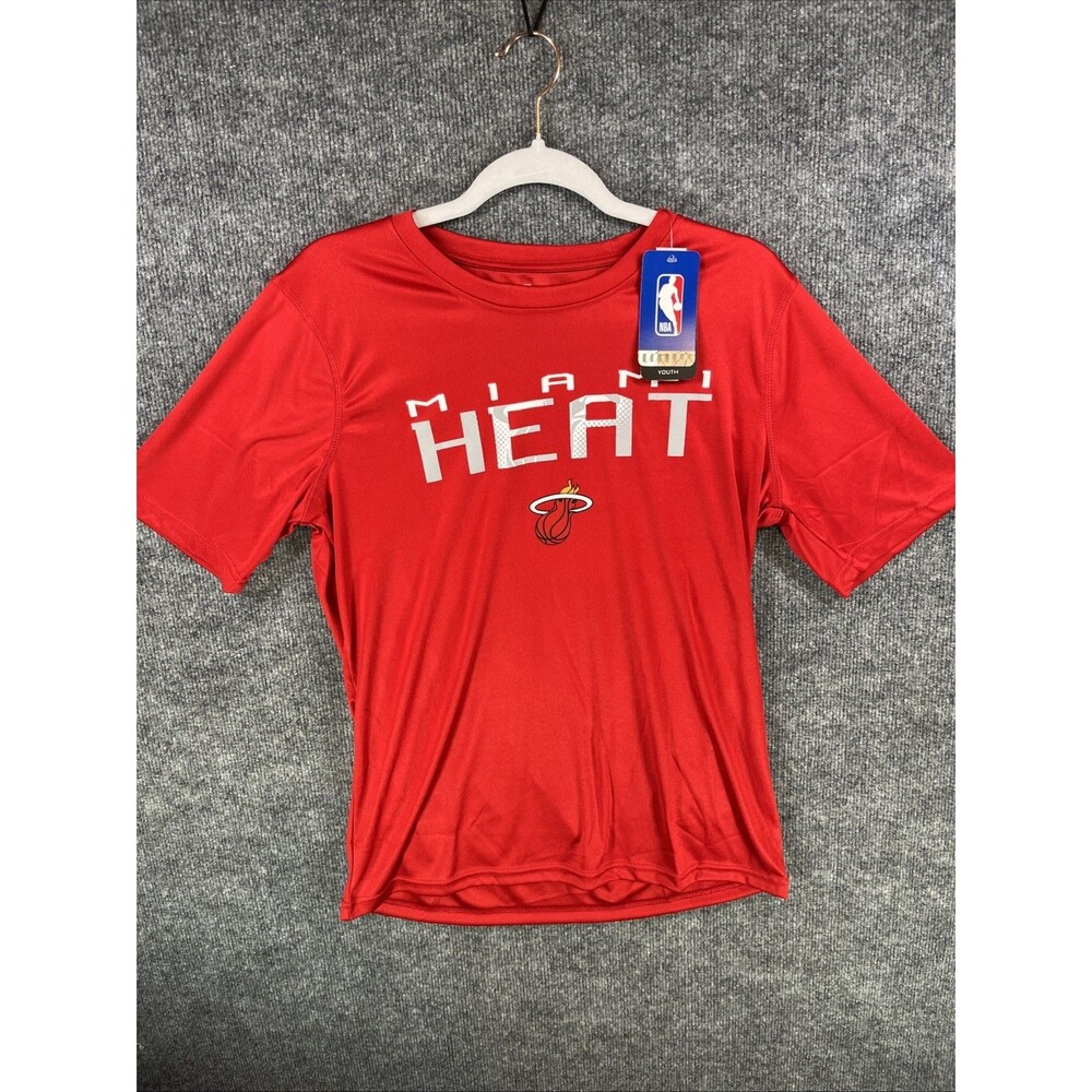 Miami Heat Youth XL NBA Dri-Fit Style T-Shirt Red NWT Basketball Tee